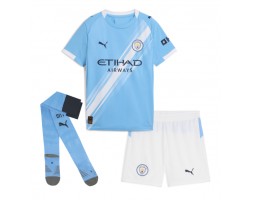 Manchester City Rodri Hernandez #16 Domáci Detský futbalový dres 2025-26 Krátky Rukáv (+ trenírky)